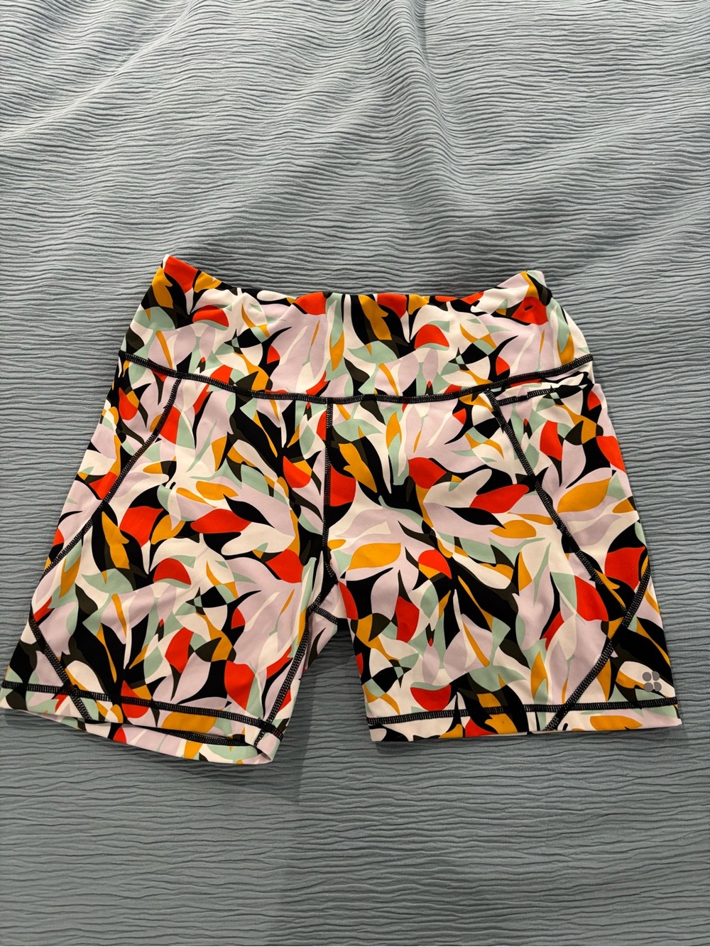 Sweaty Betty Power 6” Floral Bike Shorts Size 12